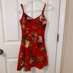 Red Floral Minidress